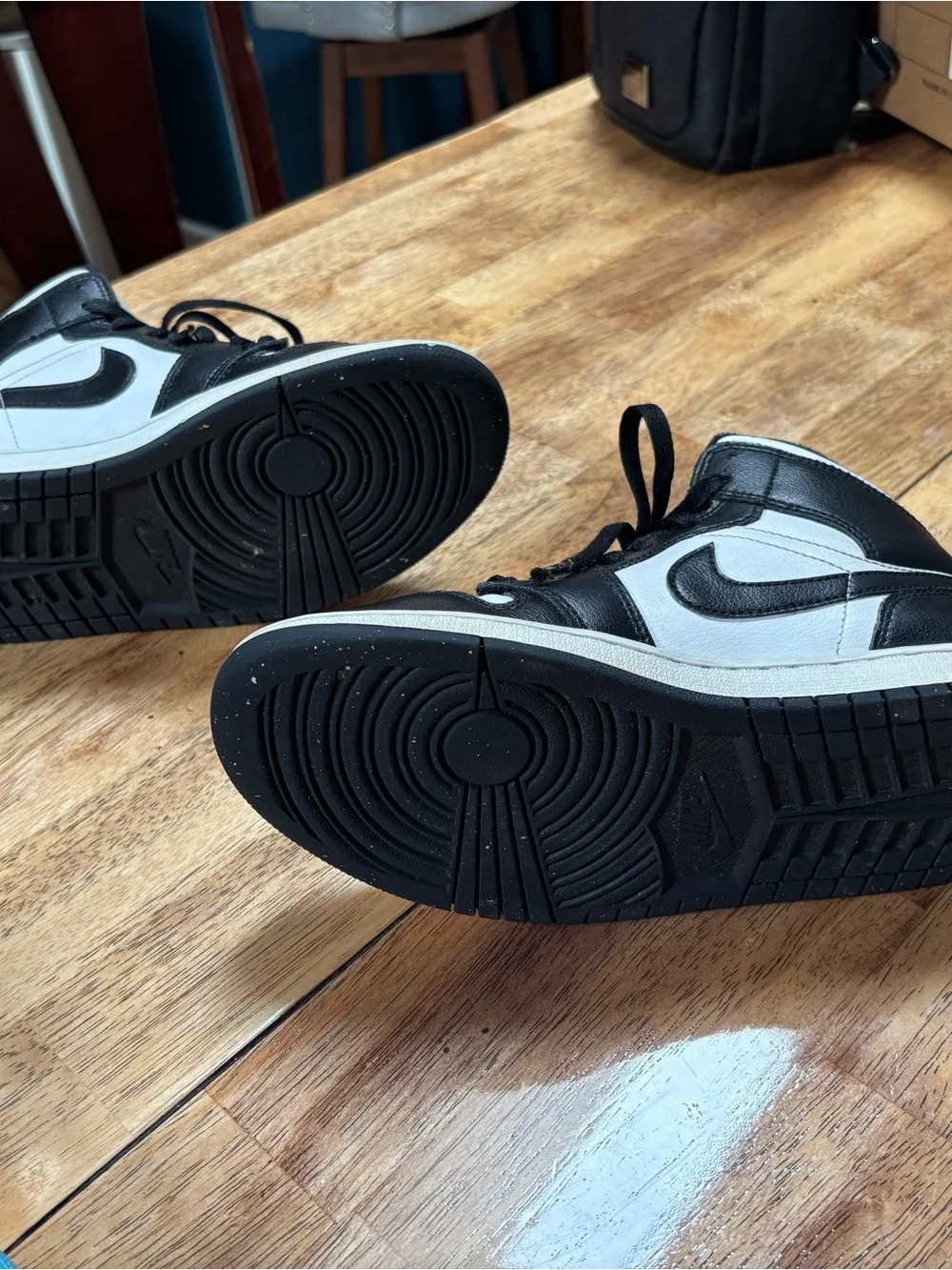 Jordan Black and White High-Top Sneakers